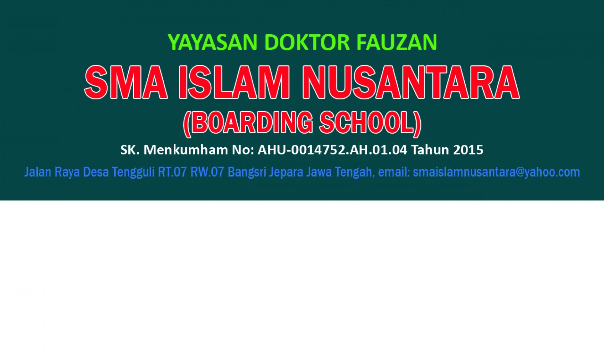 Pertatib Yayasan Sma Islam Nusantara Yayasan Doktor Fauzan